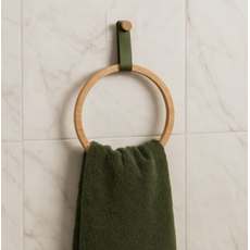 Držač peškira okrugli samolepljivi Tendance Bambus-Zelena-2