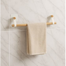 Držač peškira samolepljivi Tendance Bambus-Beli-2