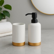 Čaša za četkice Five Modern – bela, Iz kolekcije: Čaša-2