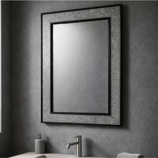 Ogledalo za kupatilo Mosaic Black 60x90cm, Dostupne boje: Black, Dimenzija: 60x90-2