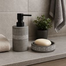 Dozator za sapun Tendance – Cement siva, Iz kolekcije: Dozator-2