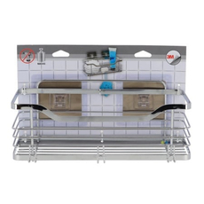 Pravougaona žičana polica Tendance samolepljiva hrom-2