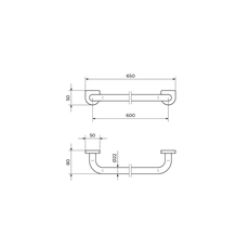Držač peškira S2 60cm Black-2