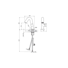Baterija za lavabo S3 Black, Dostupne boje: Black, Modeli: Za lavabo-2