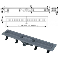Kanalica PVC-Prohrom 55cm, Dužina: 55-2