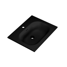 Timber 60 Lavabo Mat Black 60x46cm, Dostupne boje: Mat crna-