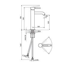 Baterija za lavabo Gee.O Visoka, Modeli: Za lavabo (visoka)-2