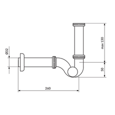 Sifon za bide 5/4 podslklop S225/A-2