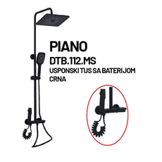 Usponski tuš Piano sa baterijom DP.100 Black, Dostupne boje: Black-