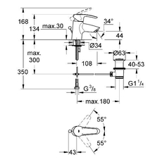 Baterija za lavabo sa podsklopom Eurostyle New, Modeli: Za lavabo-2