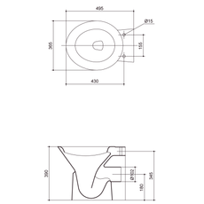Bella wc šolja univerzalna back to wall-2