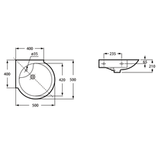 Lavabo 50x50cm ugaoni-2