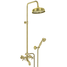 Tuš baterija sa izlivom, usponskim i ručnim tušem Brontee, Modeli: Set za kadu-