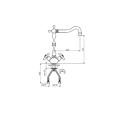 Baterija za sudoperu sa pokretnim izlivom Brontee, Modeli: Za sudoperu-2