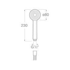 Tuš ručica Stella 80/1-2
