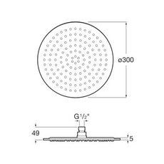 Tuš ruža fi 300 Raindream-2