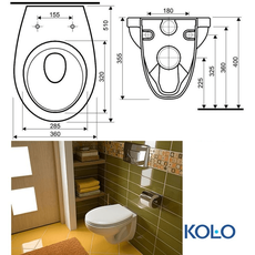 Kolo Idol Set 3/1 WC šolja, WC daska, vodokotlić i tipka-2