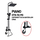 Usponski tuš Piano sa baterijom DP.100 Black, Dostupne boje: Black-