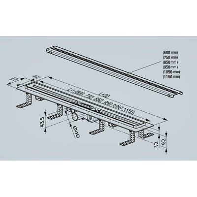 Tuš kanalica BBSPlastik 95cm-2