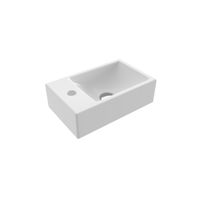 Milano lavabo 37x23cm, levi otvor, Dostupne boje: Beli, Model: Levi-