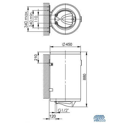 Bojler Elit Talas X80V Prohrom, Kazan: Prohromski, Zapremina: 80L-3