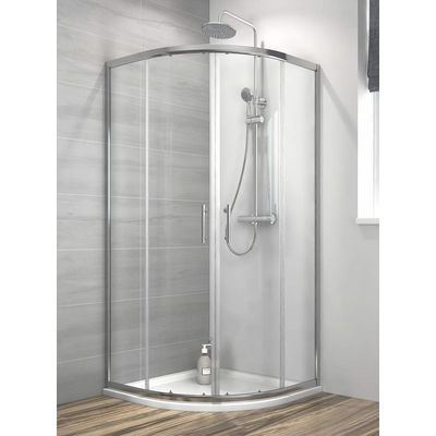 Tuš kabina 6011 R90, Dimenzija: R90, Vrsta stakla: Providno-