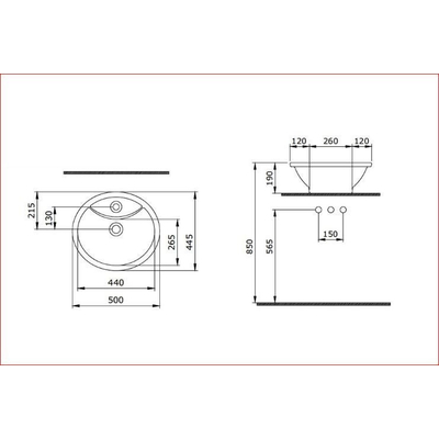 Verona lavabo 50x44,5cm, Dostupne boje: Beli-4