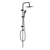 Usponski tuš 1025 200x200mm Crni set, Dostupne boje: Crna-