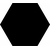 Hex 25 Basic Black 25x22cm II klasa, Dostupne boje: Black, Dimenzija: 25x22-