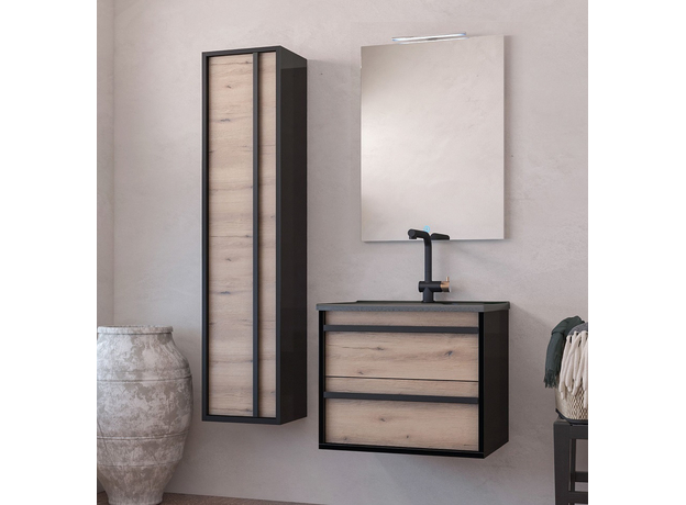 Zidna vertikala Beta Oliva/Black 35x150cm-3