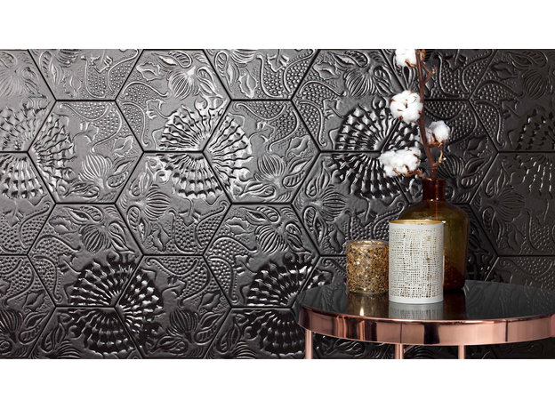 Hex 25 Gaudi Lux Black 25x22cm II klasa, Dostupne boje: Lux Black II klasa, Dimenzija: 25x22-2