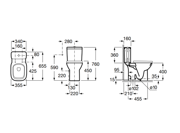 Debba WC šolja za monoblok-2