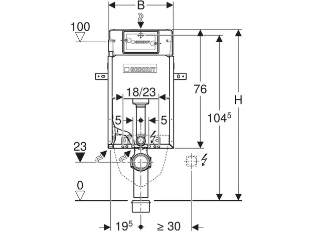 Geberit Kombifix Basic ugradni vodokotlić 108cm-3