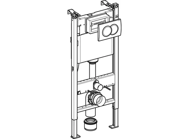 Geberit Duofix ugradni vodokotlić + Delta 01 bela tipka SET-2