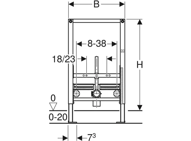 Geberit Duofix element za bide 82cm-3