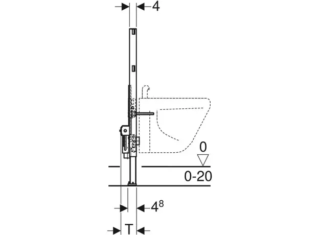 Geberit Duofix element za bide 82cm-4