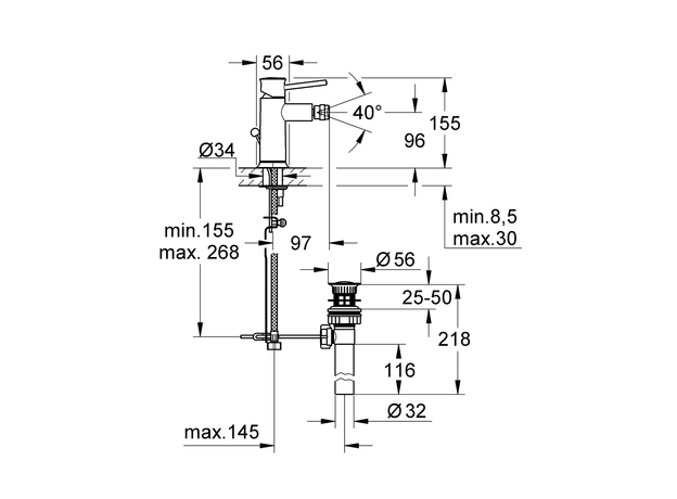 Baterija za bide BauClassic-2