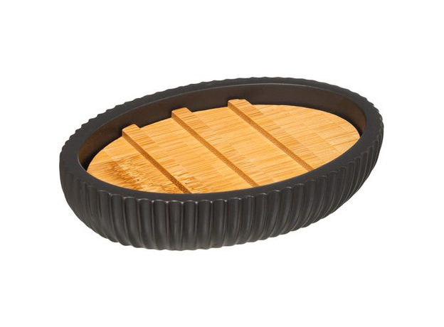 Posuda za sapun Five Modern – crna, Iz kolekcije: Posuda za sapun-