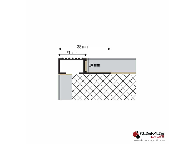 Lajsna za stepenice 4059 Srebro-mat, Boja profila: srebro-mat-2
