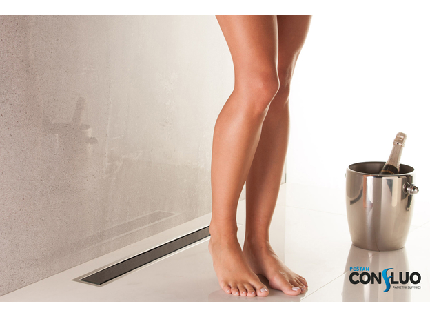 Tuš kanalica Confluo Premium Line 75cm crno staklo-6