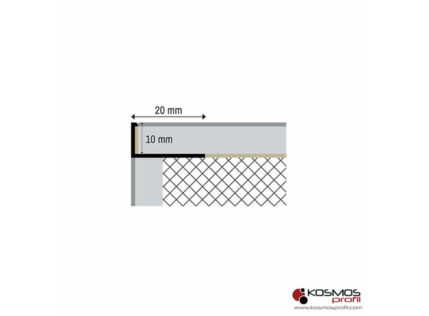 Lajsna L profil PTANEL 2,7m/10mm srebro-sjaj, Dostupne boje: Srebro-sjaj, Debljina: 10, Dužina: 270-2