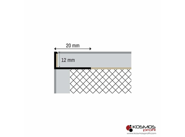 Lajsna L-profil PTANEL-12 2,7m/12mm srebro-sjaj, Dostupne boje: Srebro-sjaj, Debljina: 12, Dužina: 270-2