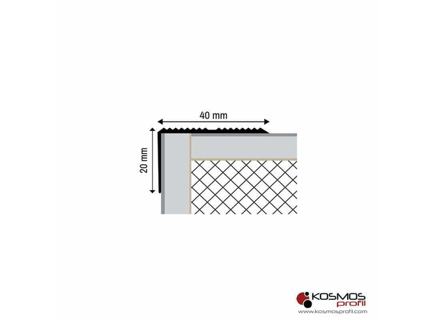 Lajsna profil za stepenice i laminat STA-40 3m zlato-mat-2