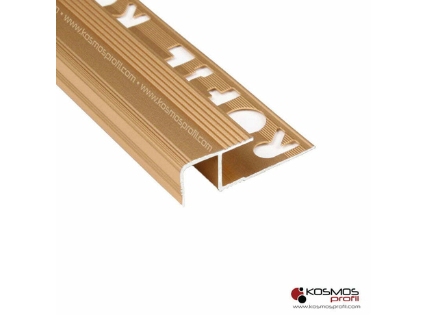 Lajsna profil za stepenice i laminat PFA-10 3m/10mm zlato-mat, Dostupne boje: Zlato-mat, Debljina: 10, Dužina: 300-2