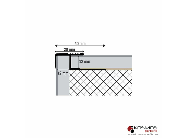 Lajsna profil za stepenice i laminat PFA-12 3m/12mm zlato-mat, Dostupne boje: Zlato-mat, Debljina: 12, Dužina: 300-2