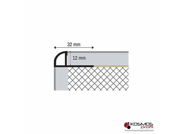 Lajsna ugaona PJEAL-12 2,7m/12mm srebro-mat-2