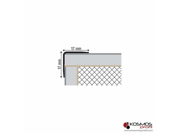 Lajsna zaštitni profil C-17 2,7m srebro-mat-2