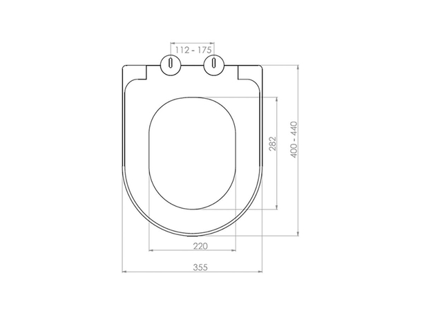V-Tondo WC daska, mat crna-2