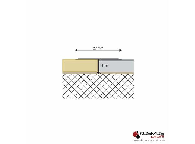 Lajsna T-profil T-13 2,7m srebro-mat-2