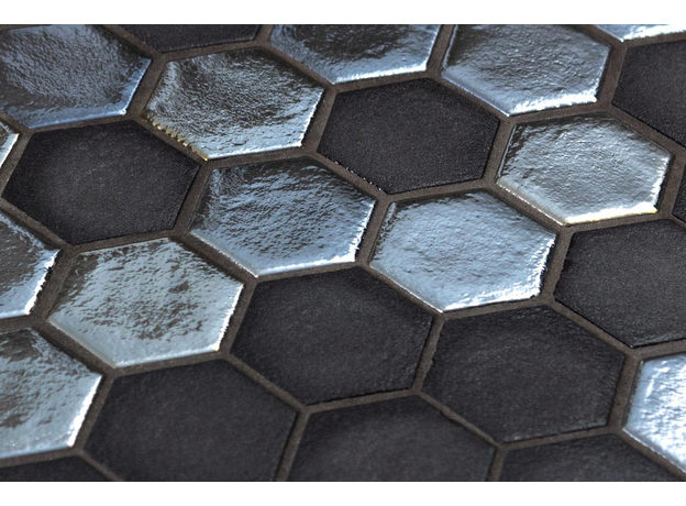 Hex XL Stoneglass Opalo Black 31,19x31,19cm-3